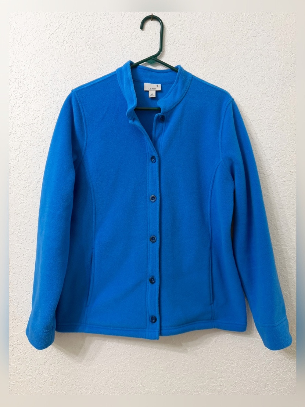 L.L. Bean Women’s Fleece Cardigan Jacket Blue Size Large